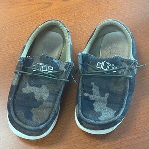 Hey Dude Kids Camouflage Moccasins Size 1 Youth